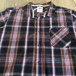 Levi's Men's Short Sleeve Button Up Plaid Shirt Size XL Western Workwear‎
